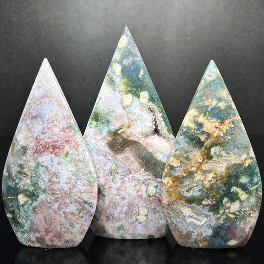 Natural Ocean Jasper Ornaments Heal ing Gemstone Home Decor