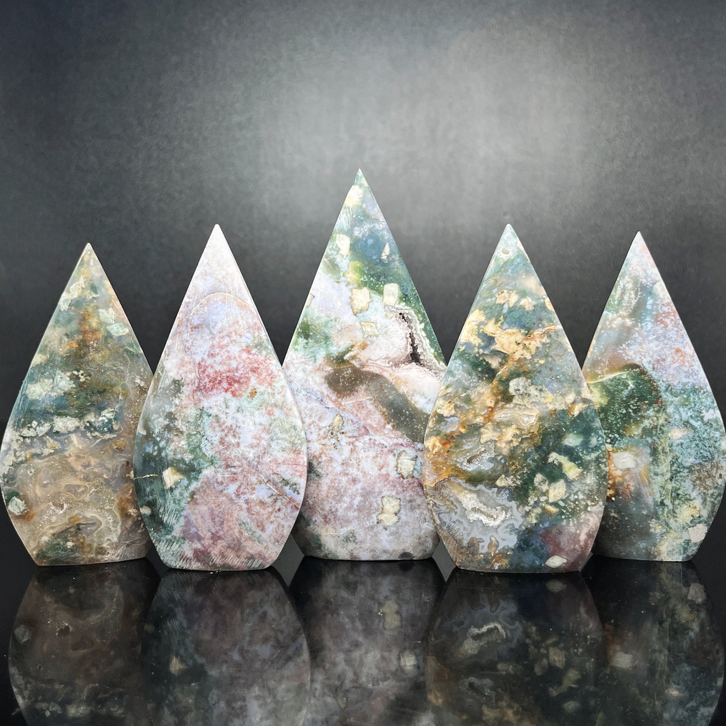 Natural Ocean Jasper Ornaments Heal ing Gemstone Home Decor