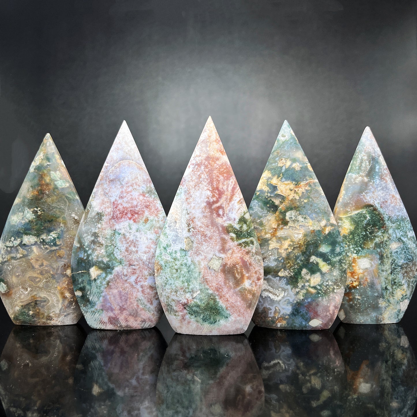 Natural Ocean Jasper Ornaments Heal ing Gemstone Home Decor