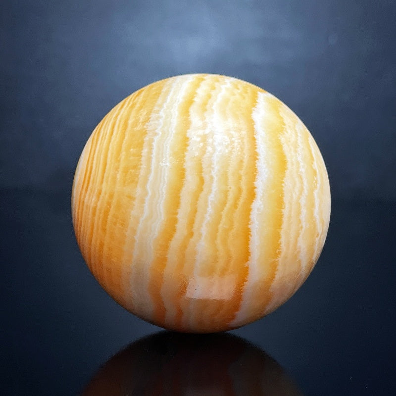 Natural Striped Orange Square Solution Ball Heal ing Gemstone Home Decor