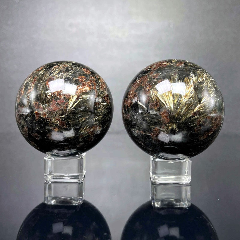 Natural Fireworks pomegranate stone ball Heal ing Gemstone Home Decor