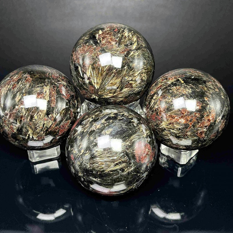Natural Fireworks pomegranate stone ball Heal ing Gemstone Home Decor