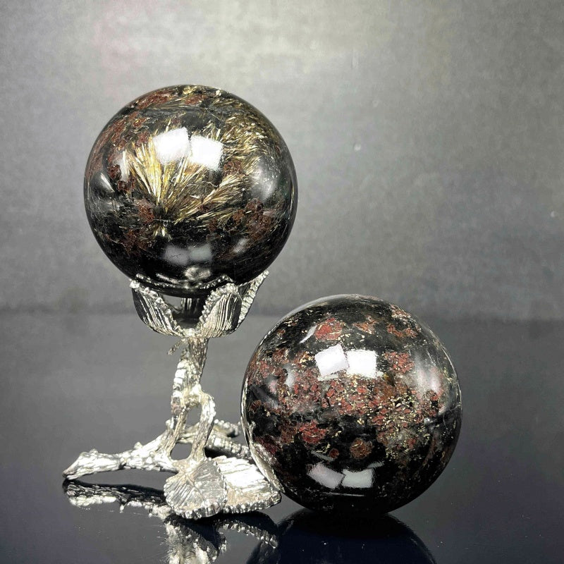 Natural Fireworks pomegranate stone ball Heal ing Gemstone Home Decor