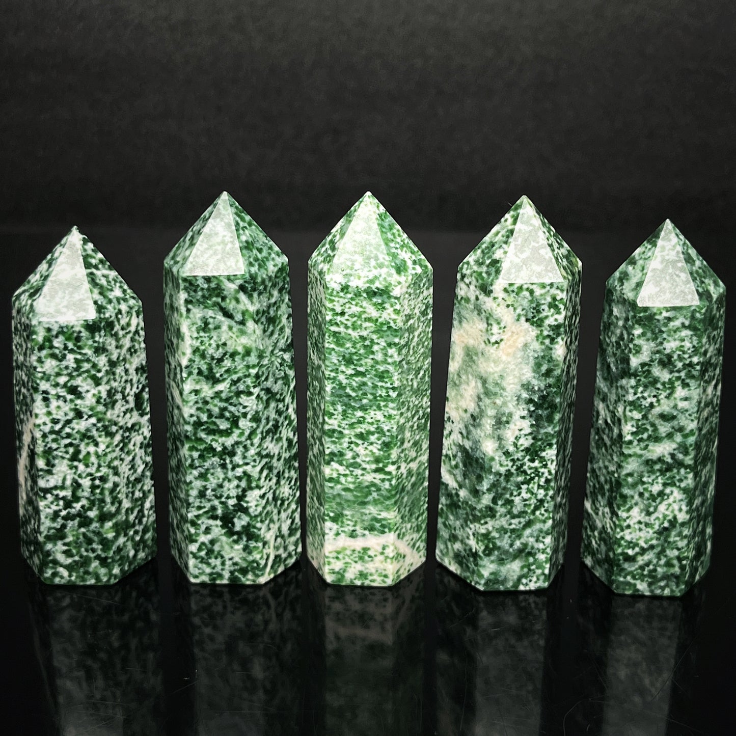 Natural Qinghai Cuidan Sharp Pillar Heal ing Gemstone Home Decor