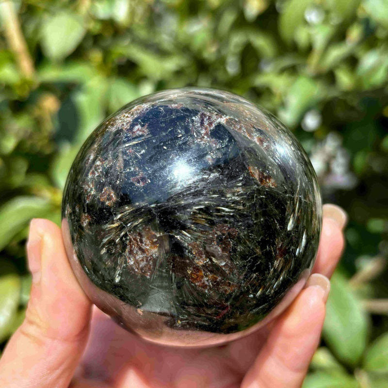 Natural Fireworks pomegranate stone ball Heal ing Gemstone Home Decor