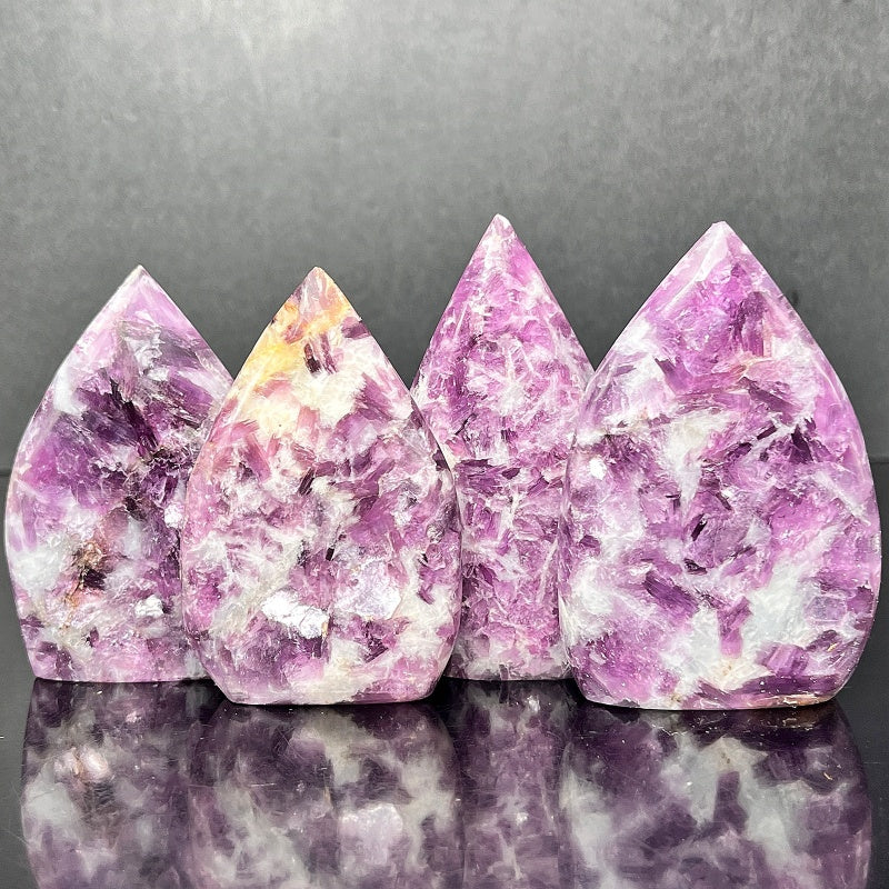 Natural Purple lithium mica ornament  Heal ing Gemstone Home Decor