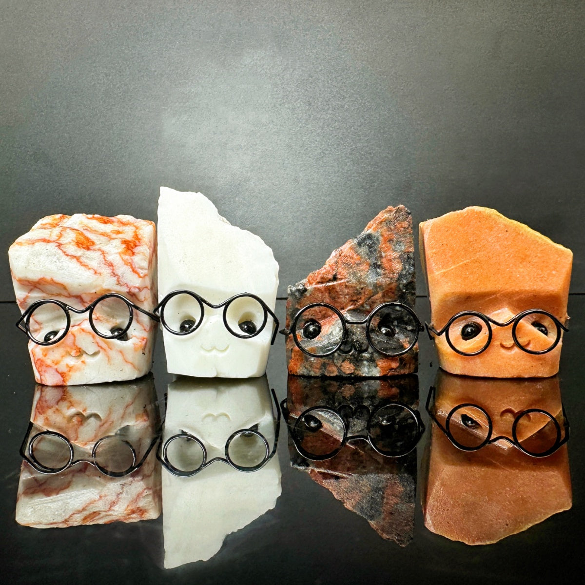 Natural Mixed material carvings Heal ing Gemstone Home Decor