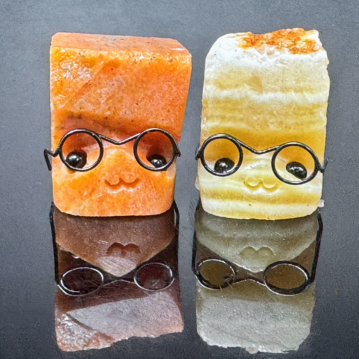 Natural Mixed material carvings Heal ing Gemstone Home Decor