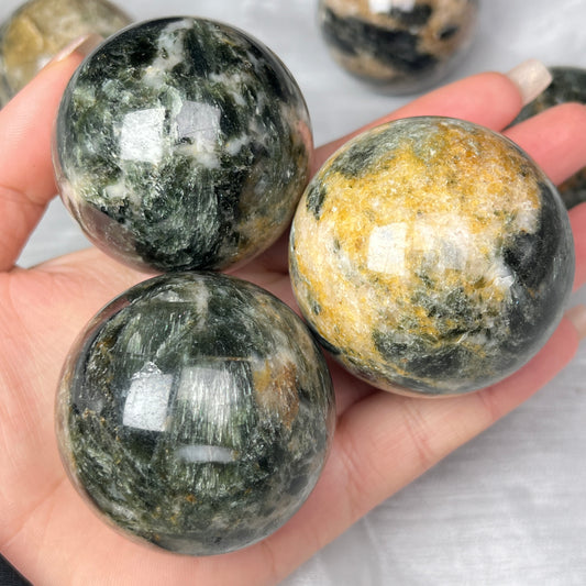Natural Tiger skin mica ball Heal ing Gemstone Home Decor