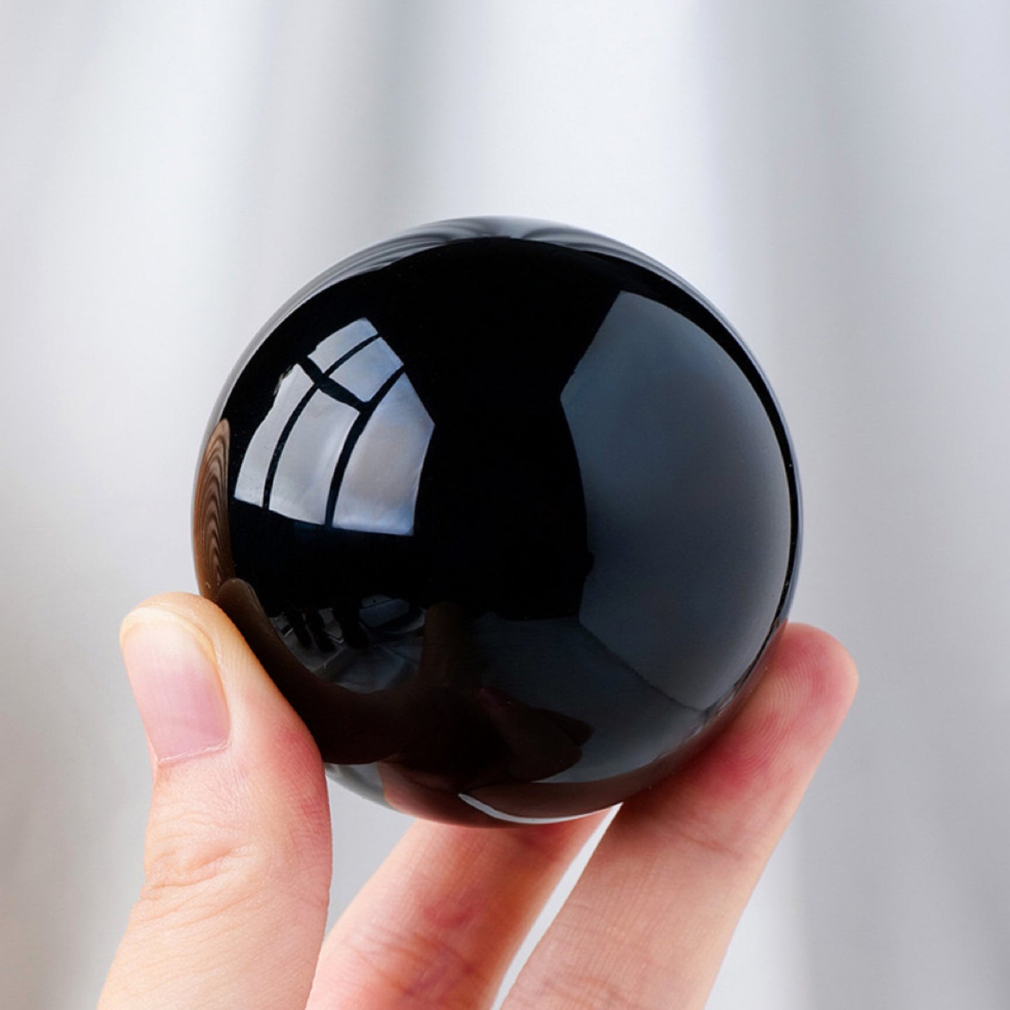 Natural Obsidian sphere Heal ing Gemstone Home Decor