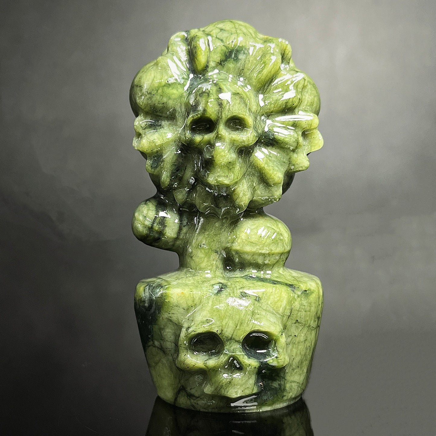 Natural Carving man eating flowers Heal ing Gemstone Home Decor