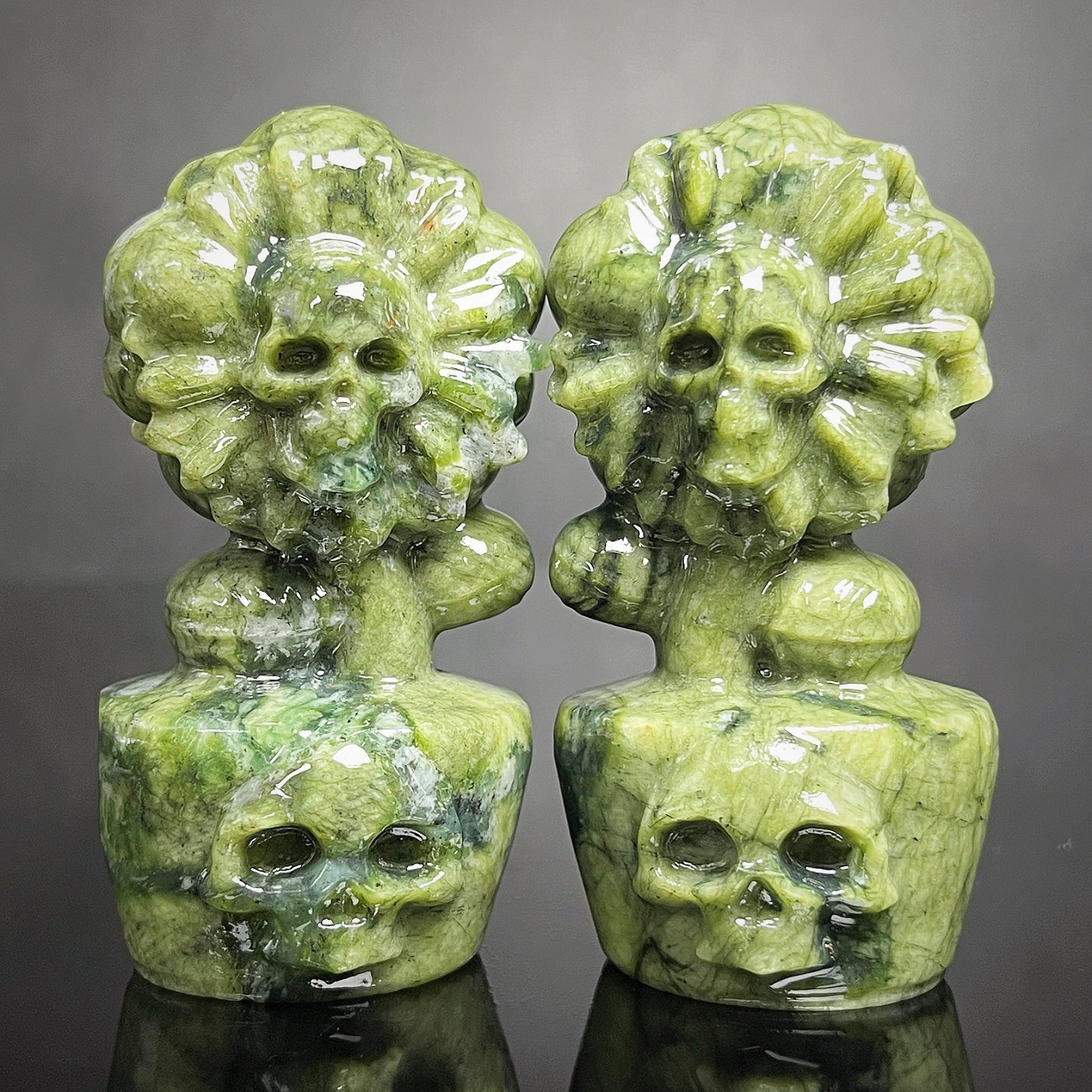Natural Carving man eating flowers Heal ing Gemstone Home Decor