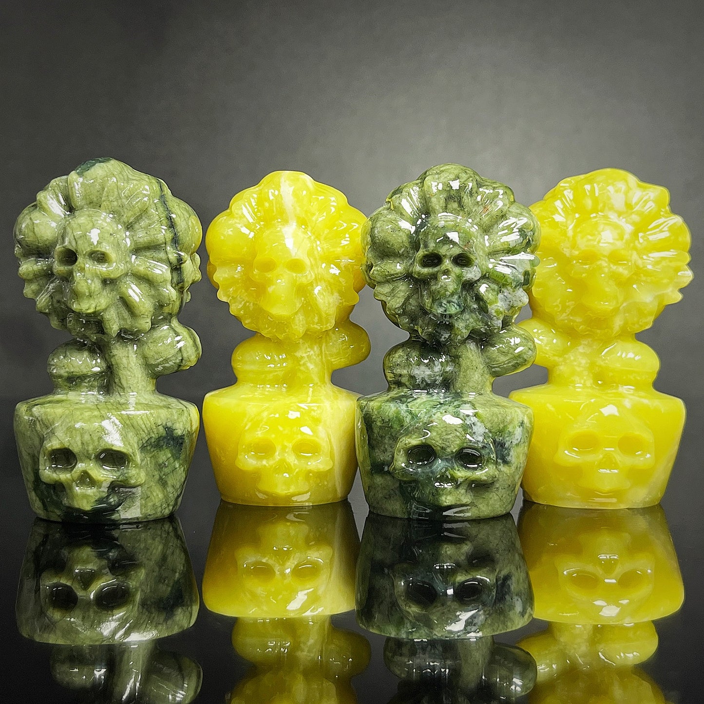 Natural Carving man eating flowers Heal ing Gemstone Home Decor