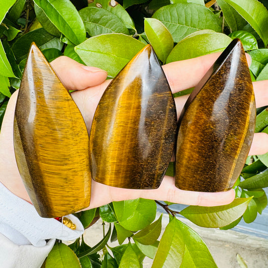 Natural Yellow Tiger Eye Ornament Heal ing Gemstone Home Decor