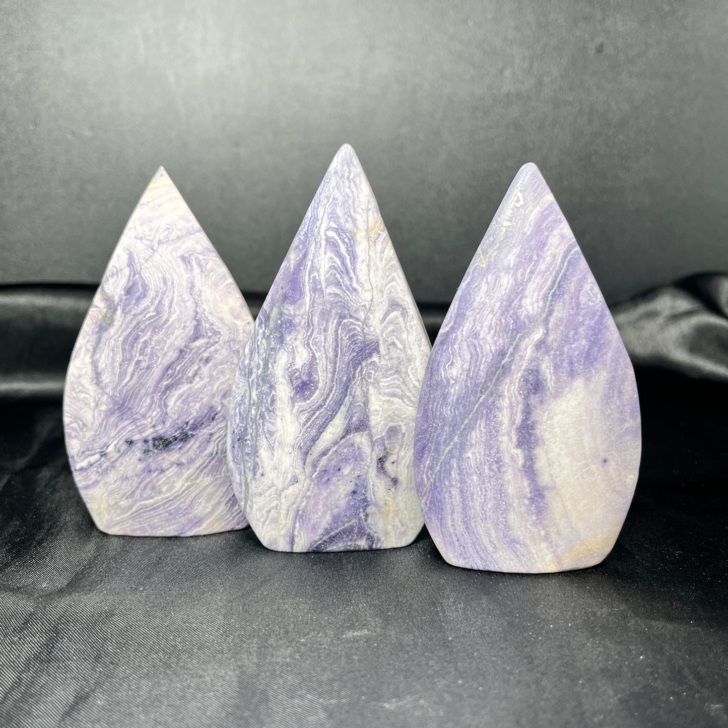 Natural Purple peacock stone ornament Healing  Gemstone Home Decor