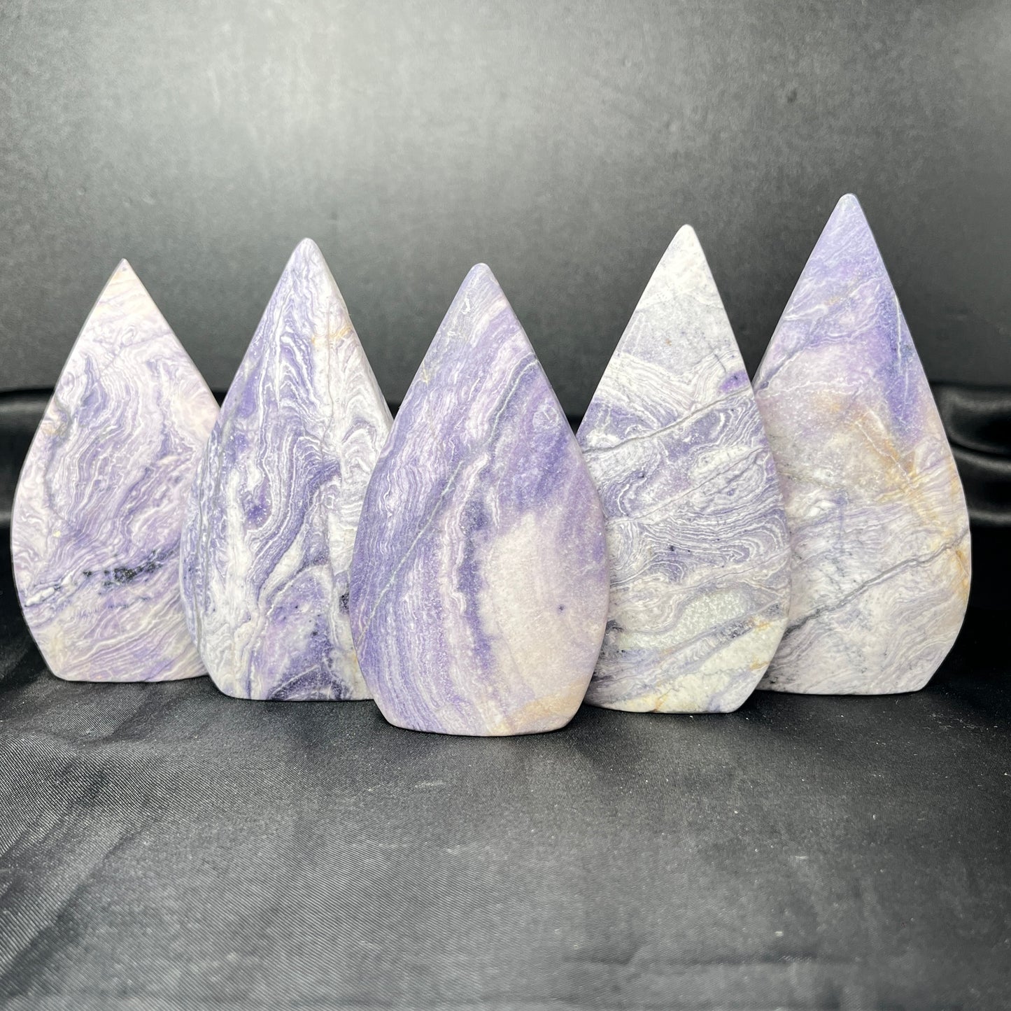Natural Purple peacock stone ornament Healing  Gemstone Home Decor