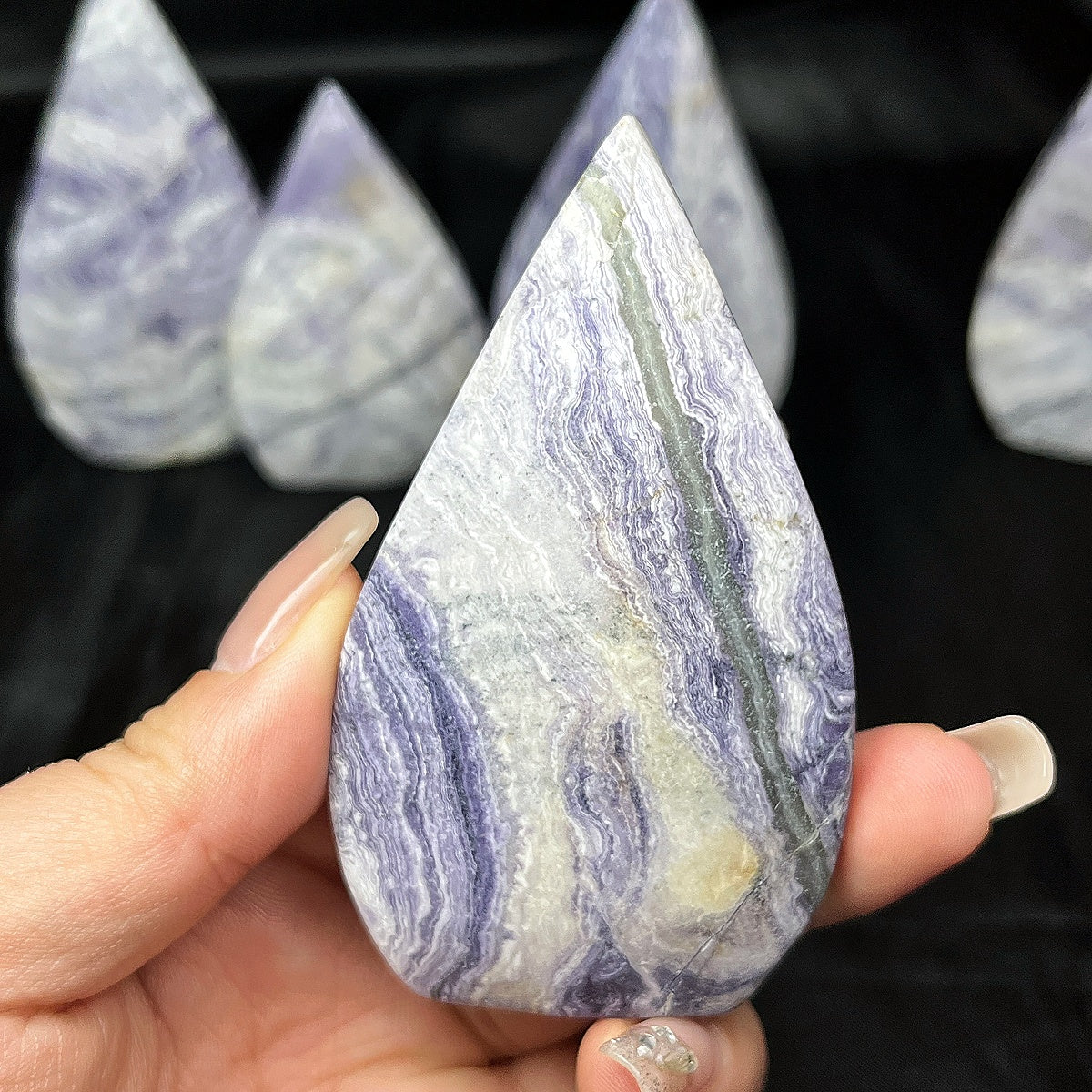 Natural Purple peacock stone ornament Healing  Gemstone Home Decor