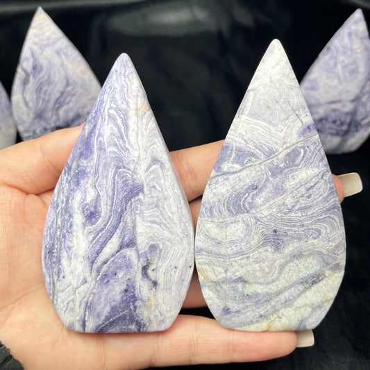 Natural Purple peacock stone ornament Healing  Gemstone Home Decor