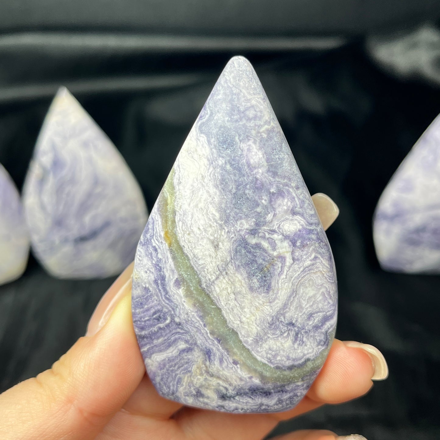 Natural Purple peacock stone ornament Healing  Gemstone Home Decor
