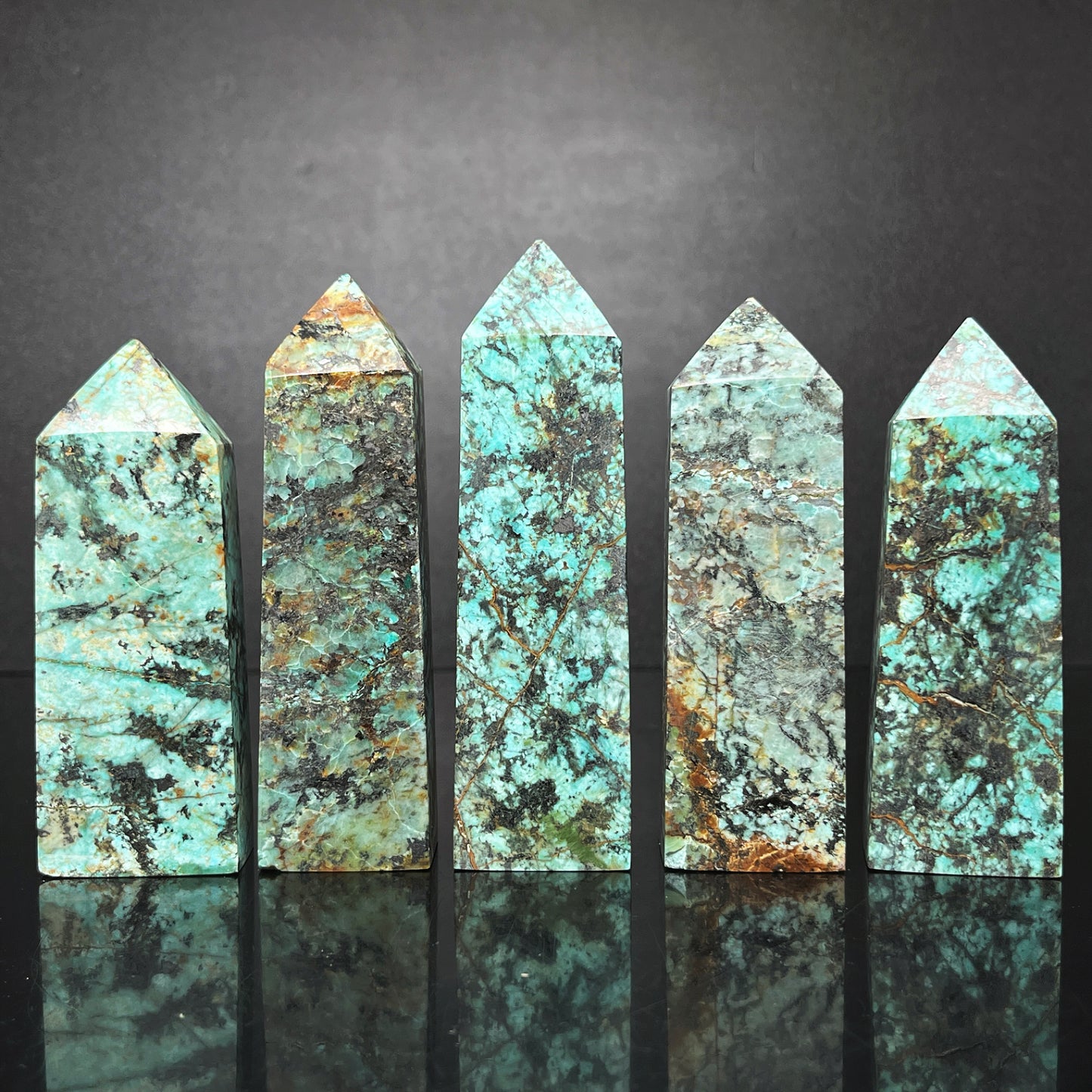 Natural American turquoise square column Heal ing Gemstone Home Decor