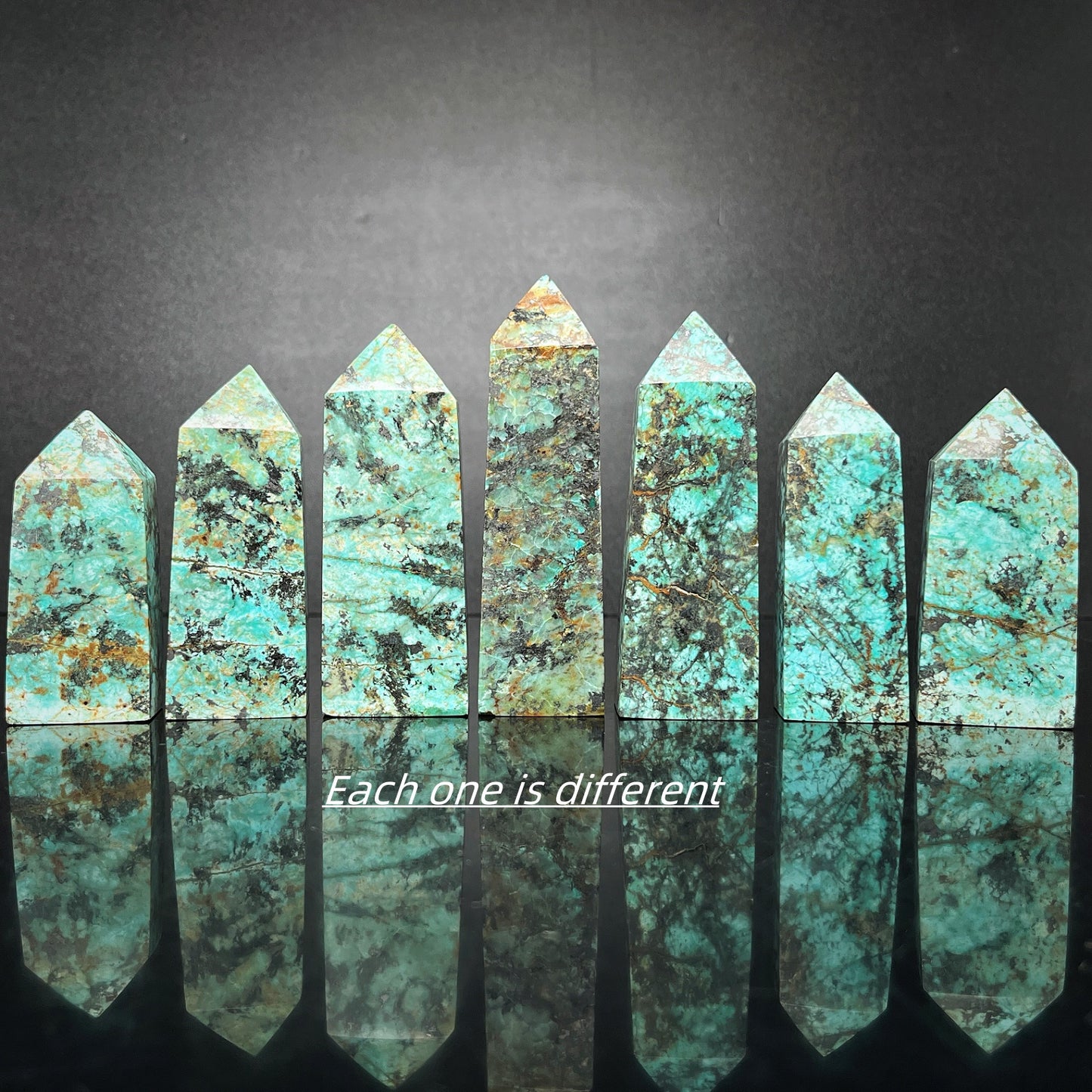 Natural American turquoise square column Heal ing Gemstone Home Decor