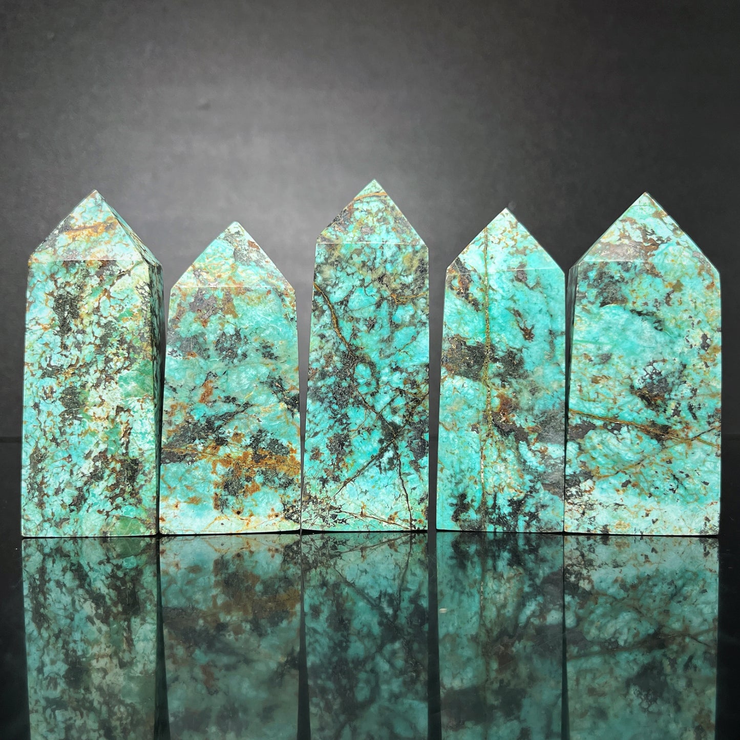 Natural American turquoise square column Heal ing Gemstone Home Decor