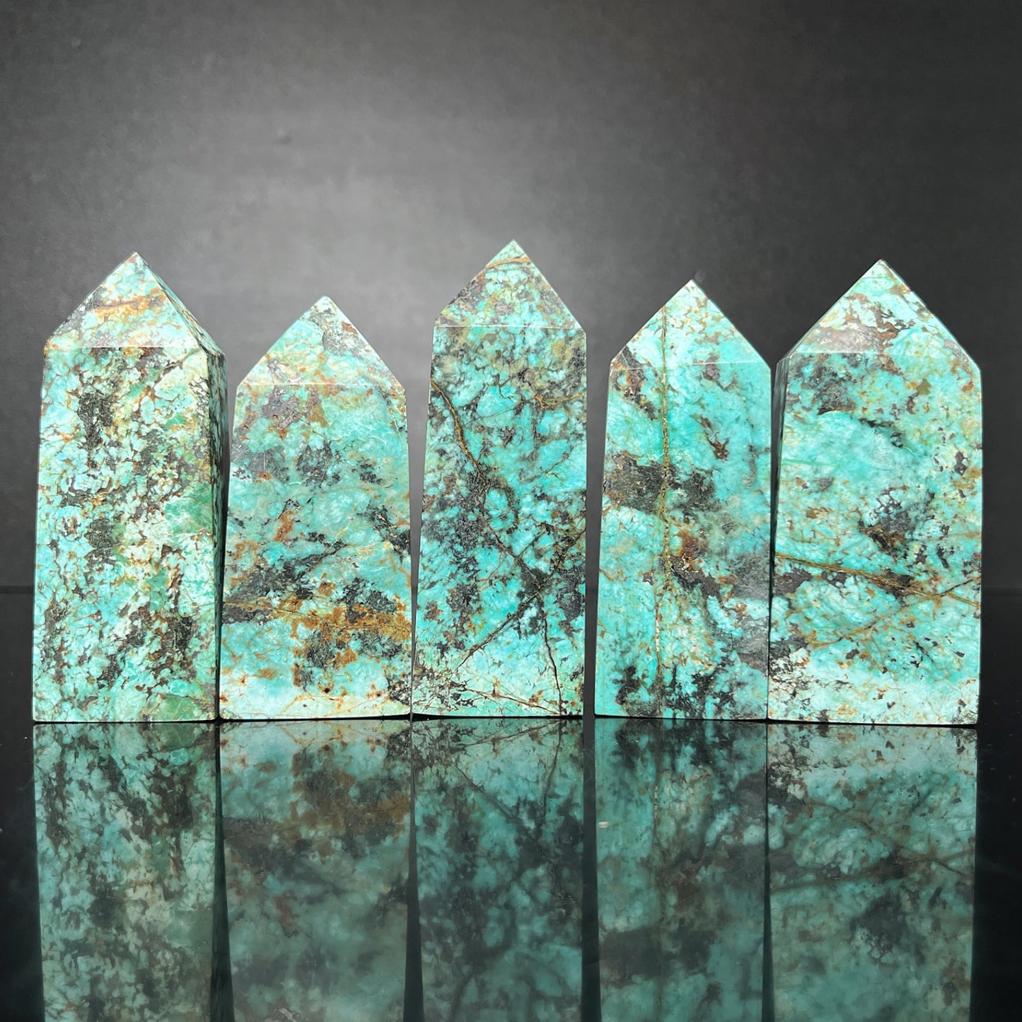 Natural American turquoise square column Heal ing Gemstone Home Decor