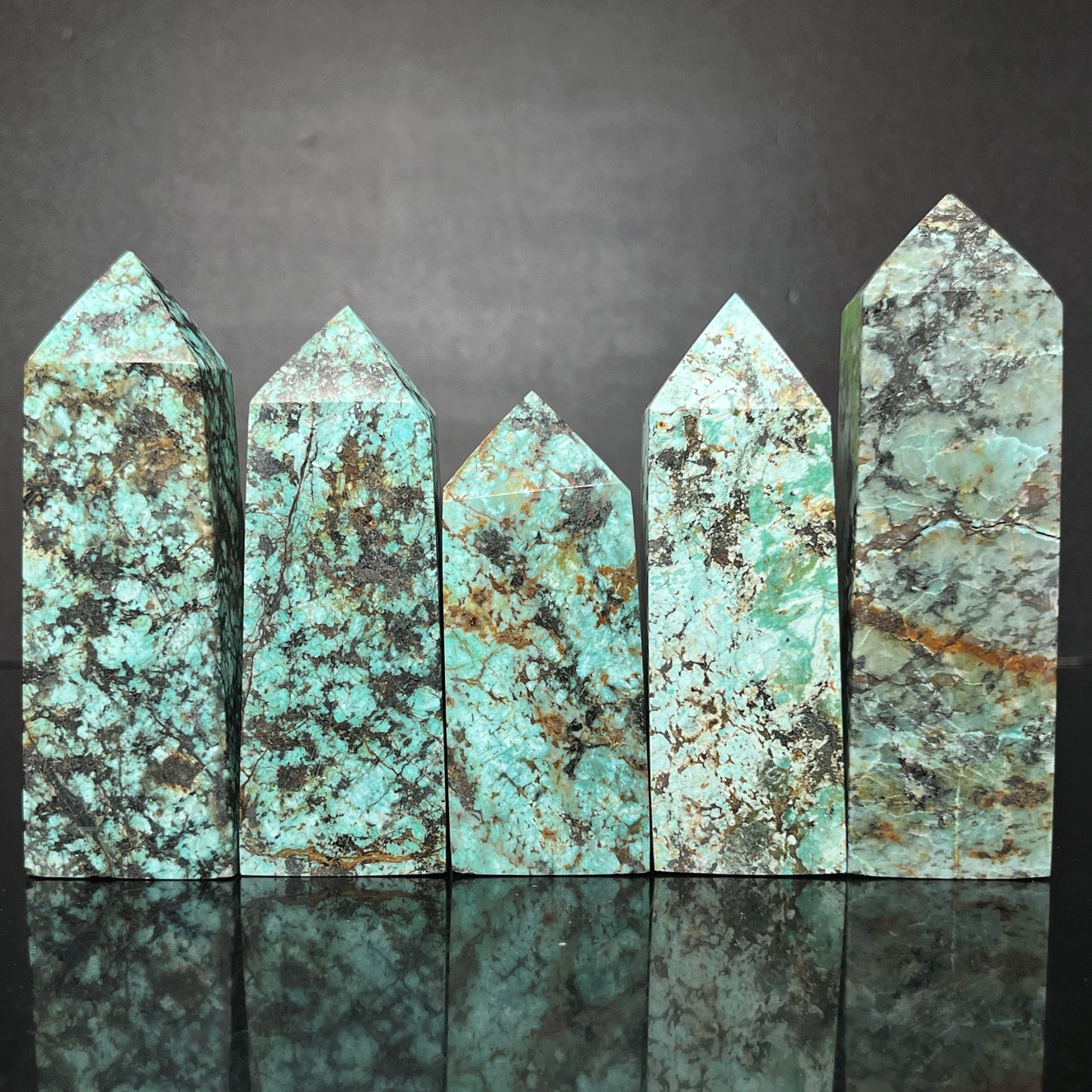 Natural American turquoise square column Heal ing Gemstone Home Decor