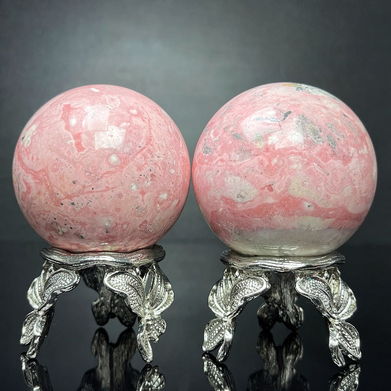 Natural Peruvian rose stone ball Heal ing Gemstone Home Decor