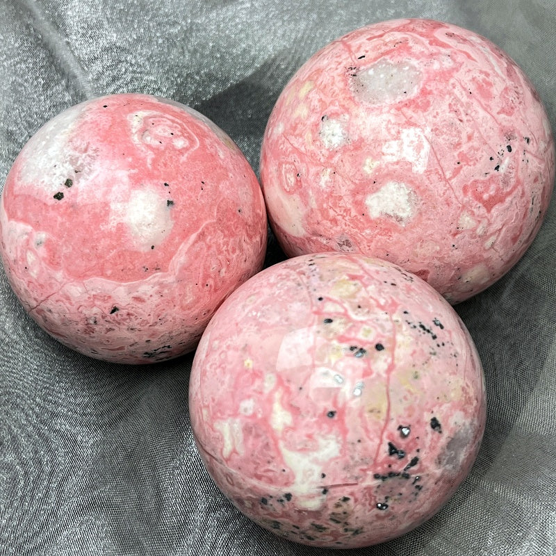 Natural Peruvian rose stone ball Heal ing Gemstone Home Decor