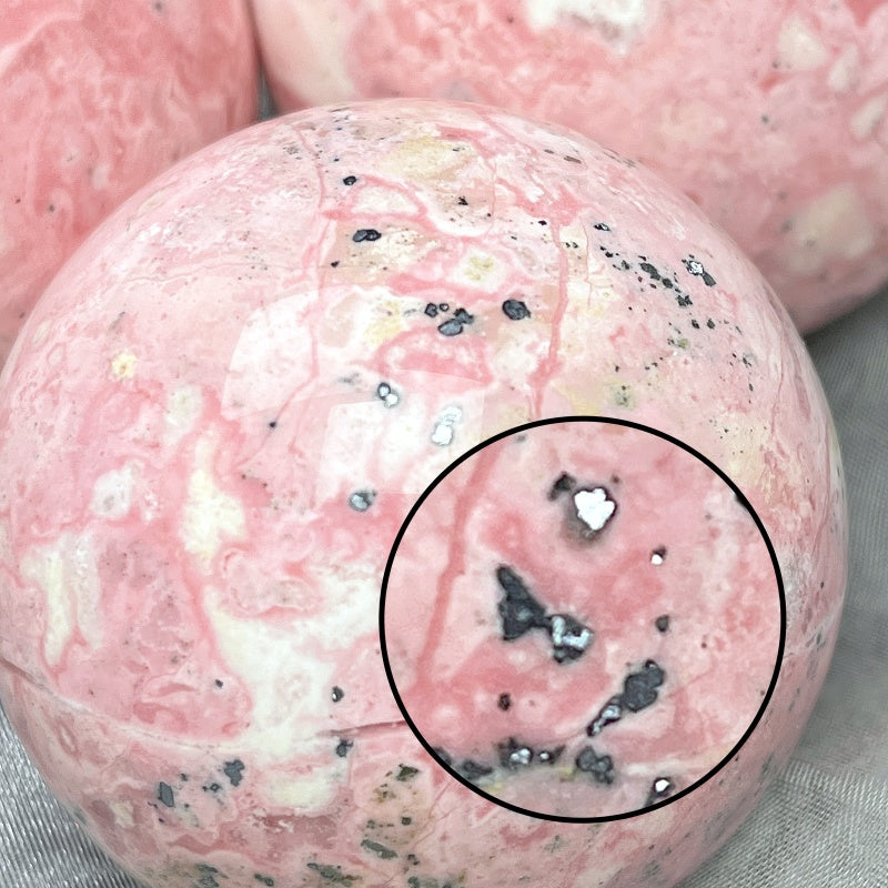 Natural Peruvian rose stone ball Heal ing Gemstone Home Decor