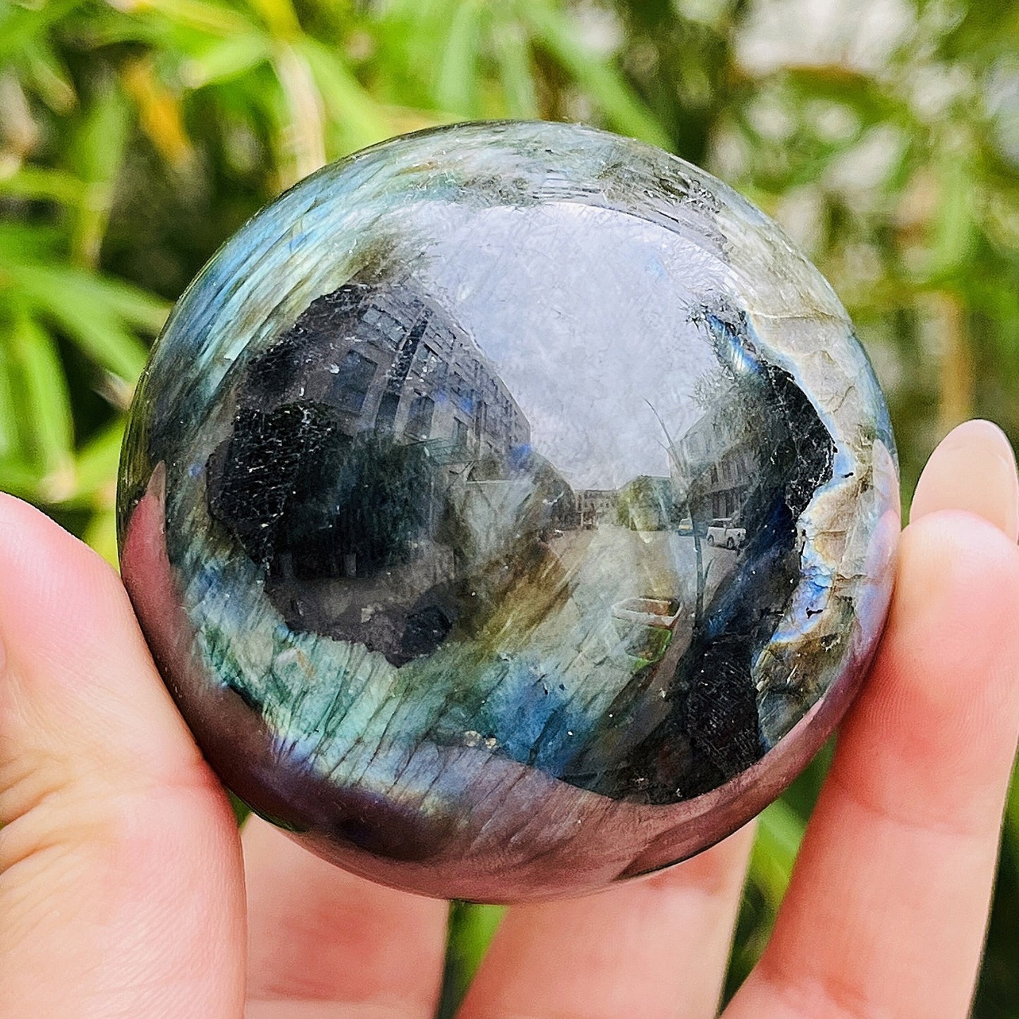 Natural  elongated stone ball Heal ing Gemstone Home Decor
