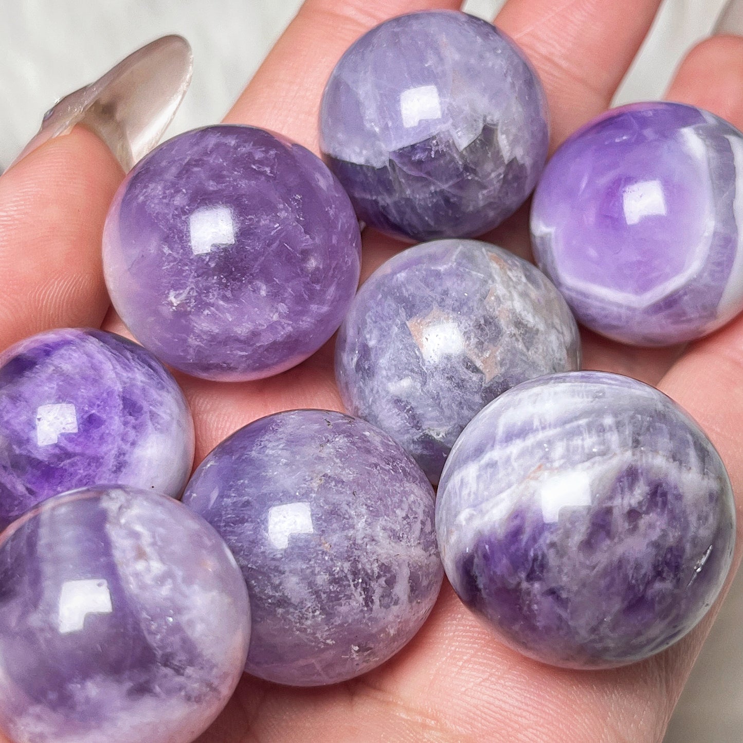Natural Dreamy amethyst ball Heal ing Gemstone Home Decor