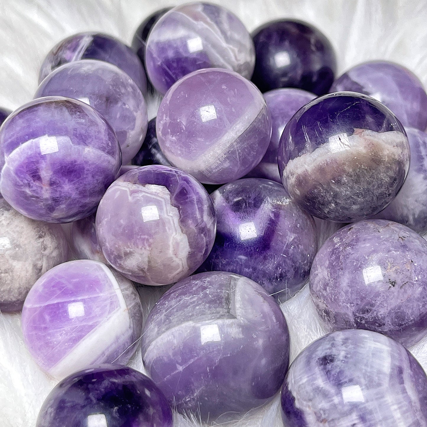 Natural Dreamy amethyst ball Heal ing Gemstone Home Decor