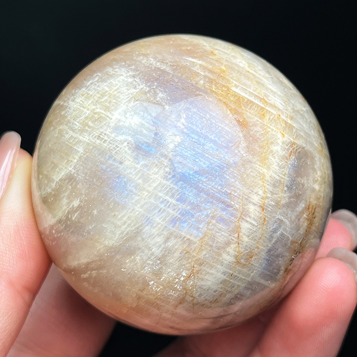 Natural Moonstone Sphere Heal ing Gemstone Home Decor