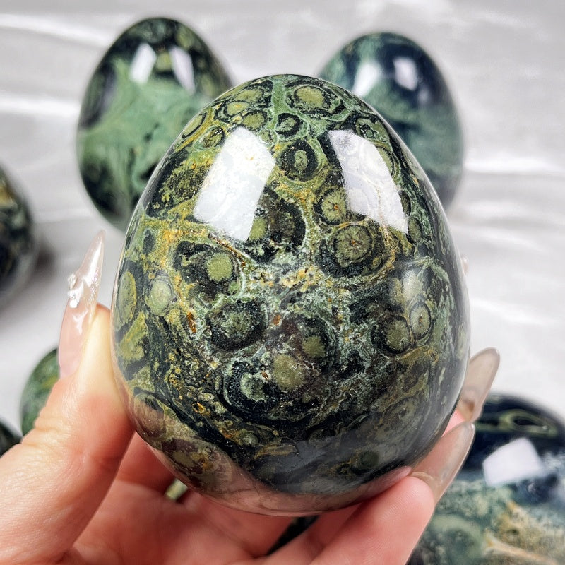 Natural  Peacock Eye Egg Heal ing Gemstone Home Decor