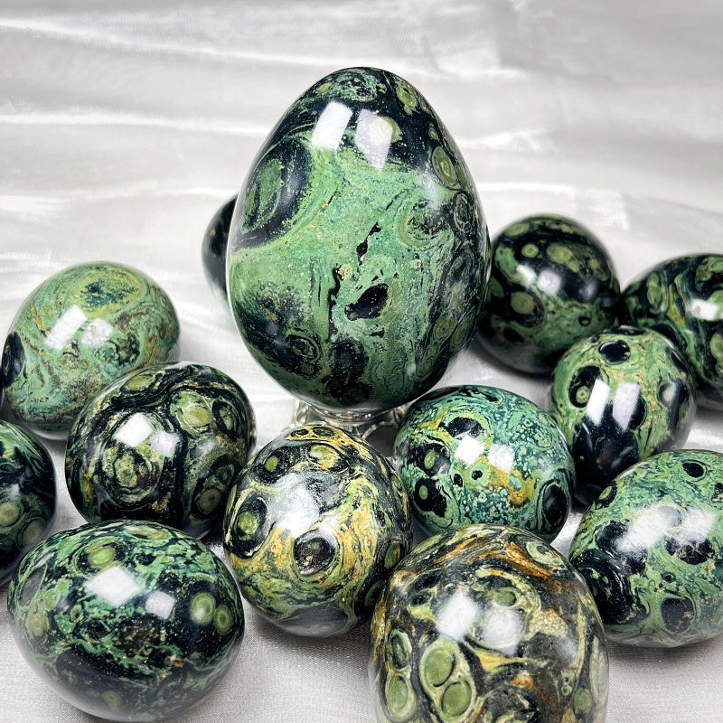 Natural  Peacock Eye Egg Heal ing Gemstone Home Decor