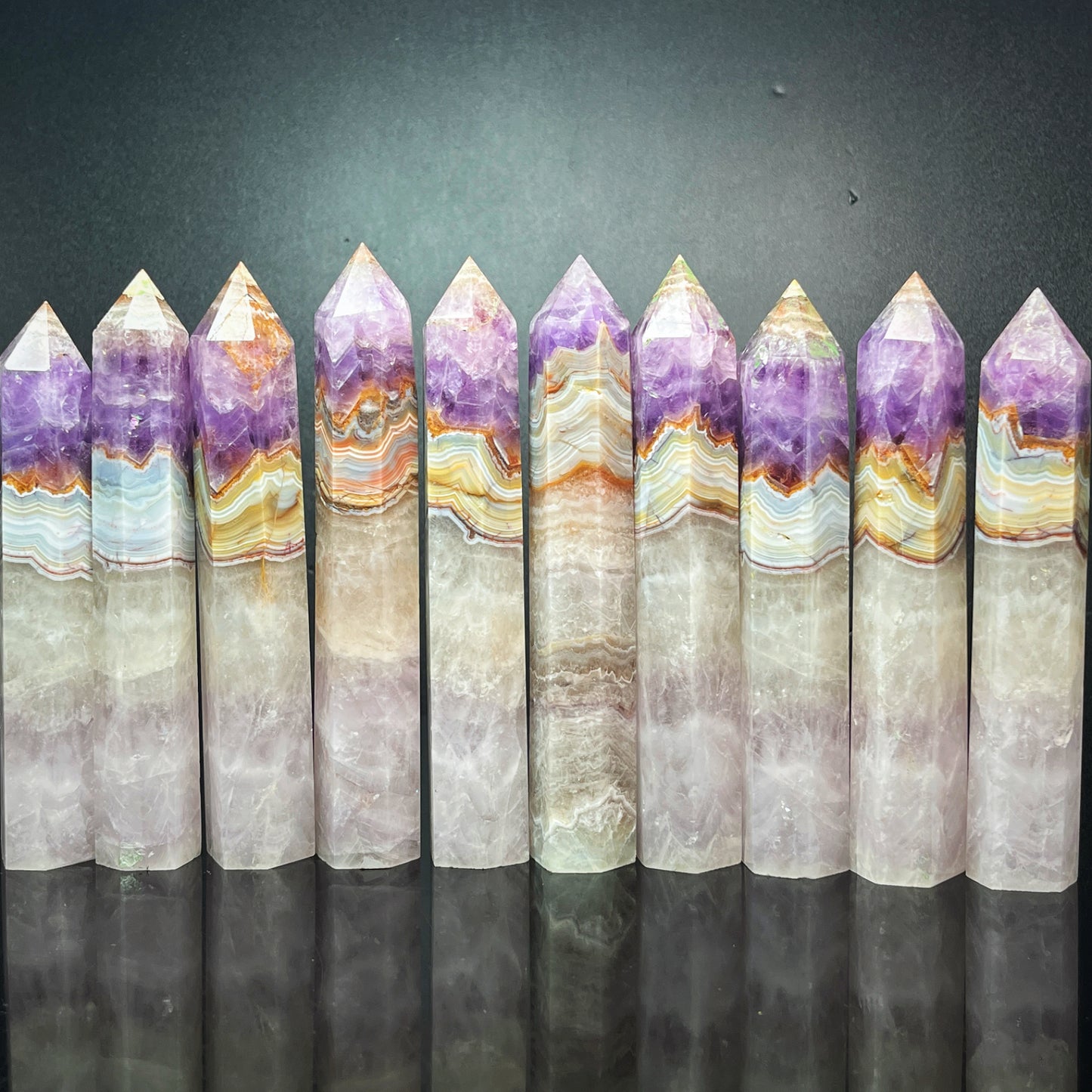 Natural Amethyst Fangjie Single pointed Column Heal ing Gemstone Home Decor