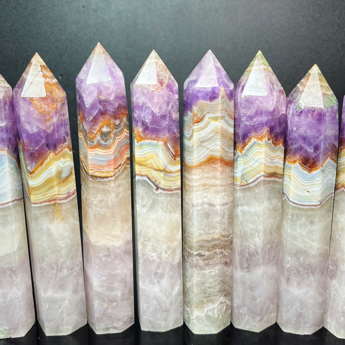 Natural Amethyst Fangjie Single pointed Column Heal ing Gemstone Home Decor