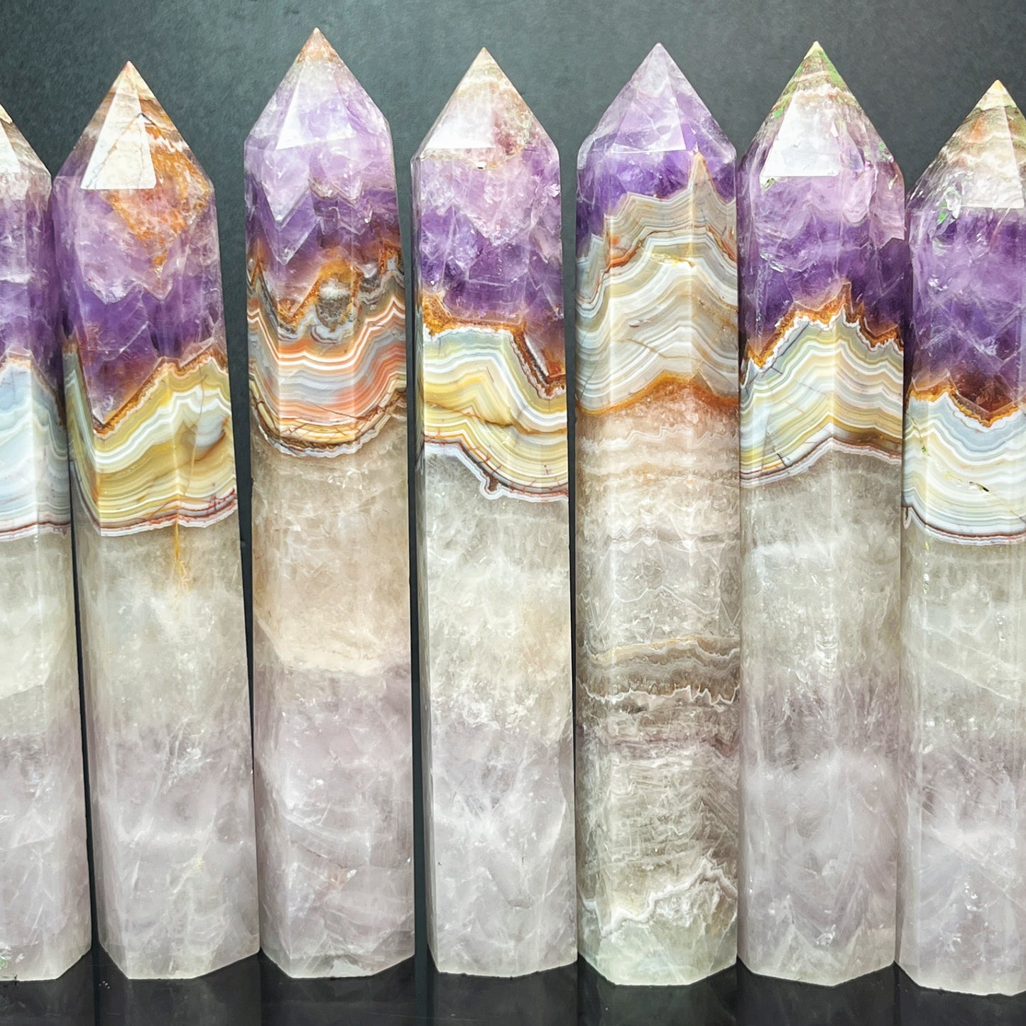 Natural Amethyst Fangjie Single pointed Column Heal ing Gemstone Home Decor