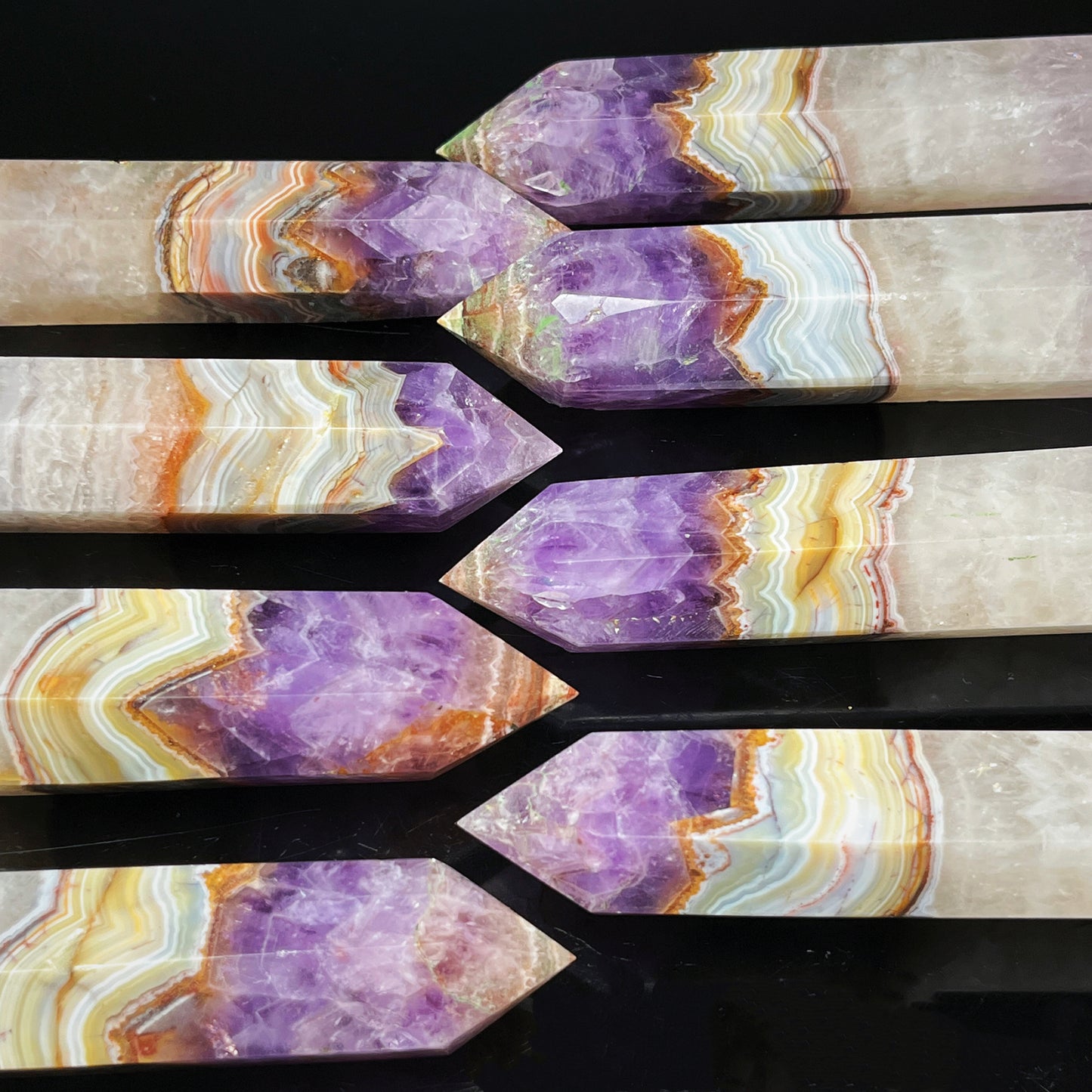 Natural Amethyst Fangjie Single pointed Column Heal ing Gemstone Home Decor