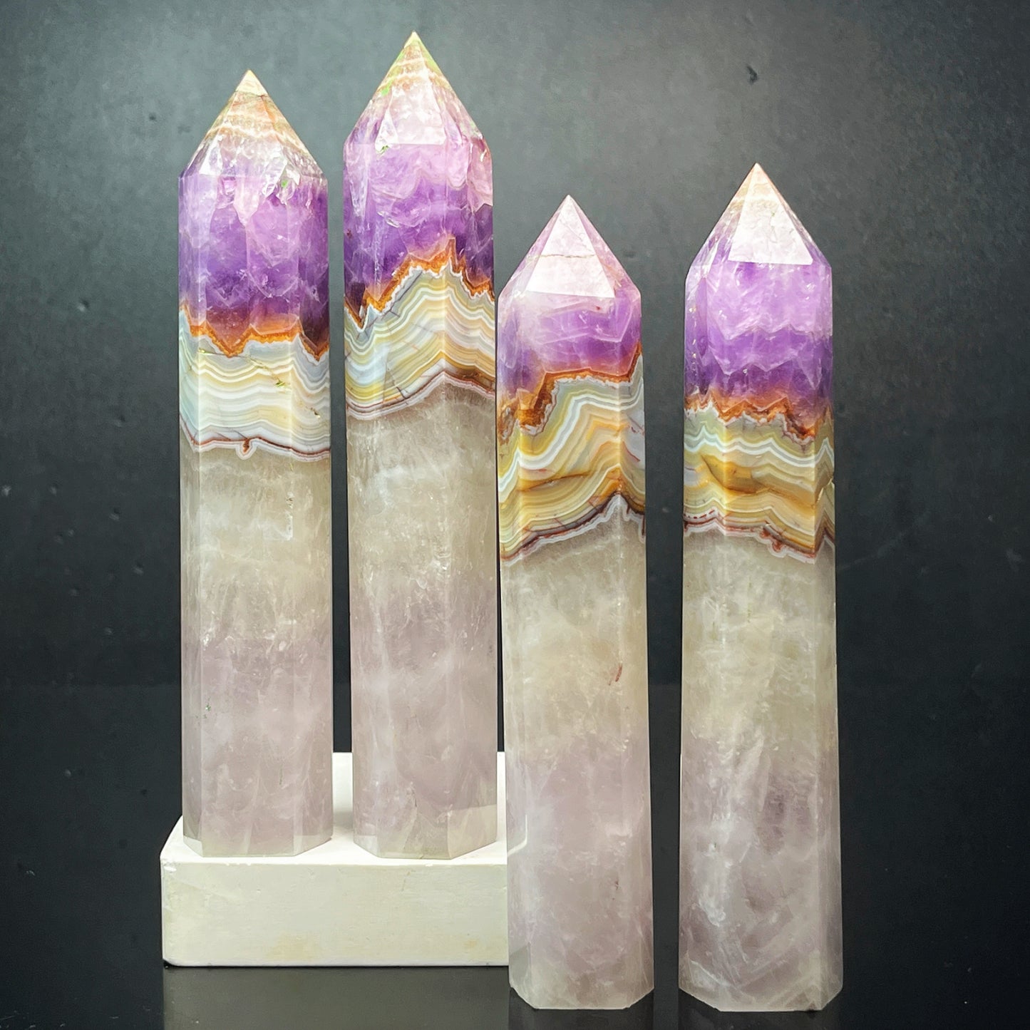 Natural Amethyst Fangjie Single pointed Column Heal ing Gemstone Home Decor