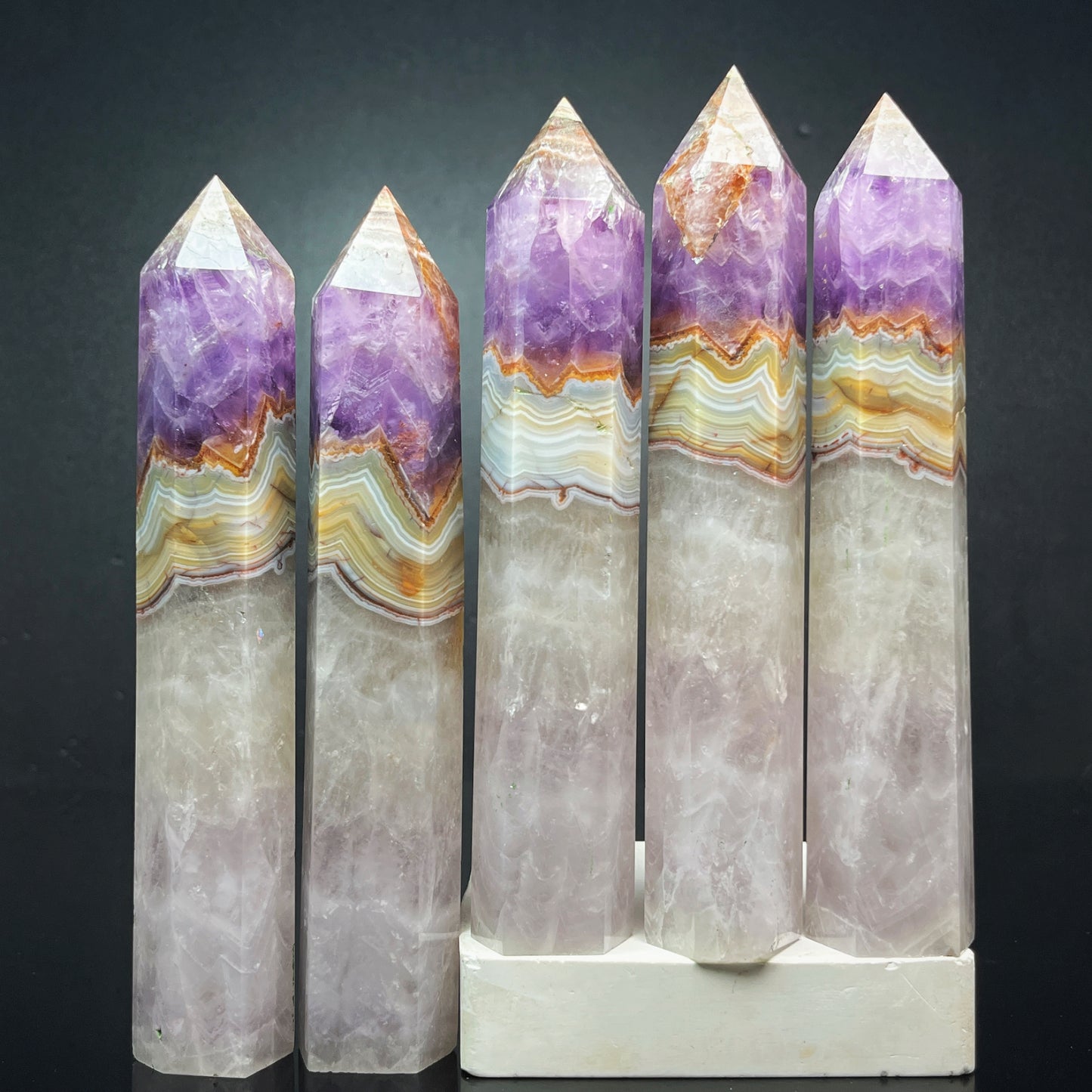 Natural Amethyst Fangjie Single pointed Column Heal ing Gemstone Home Decor