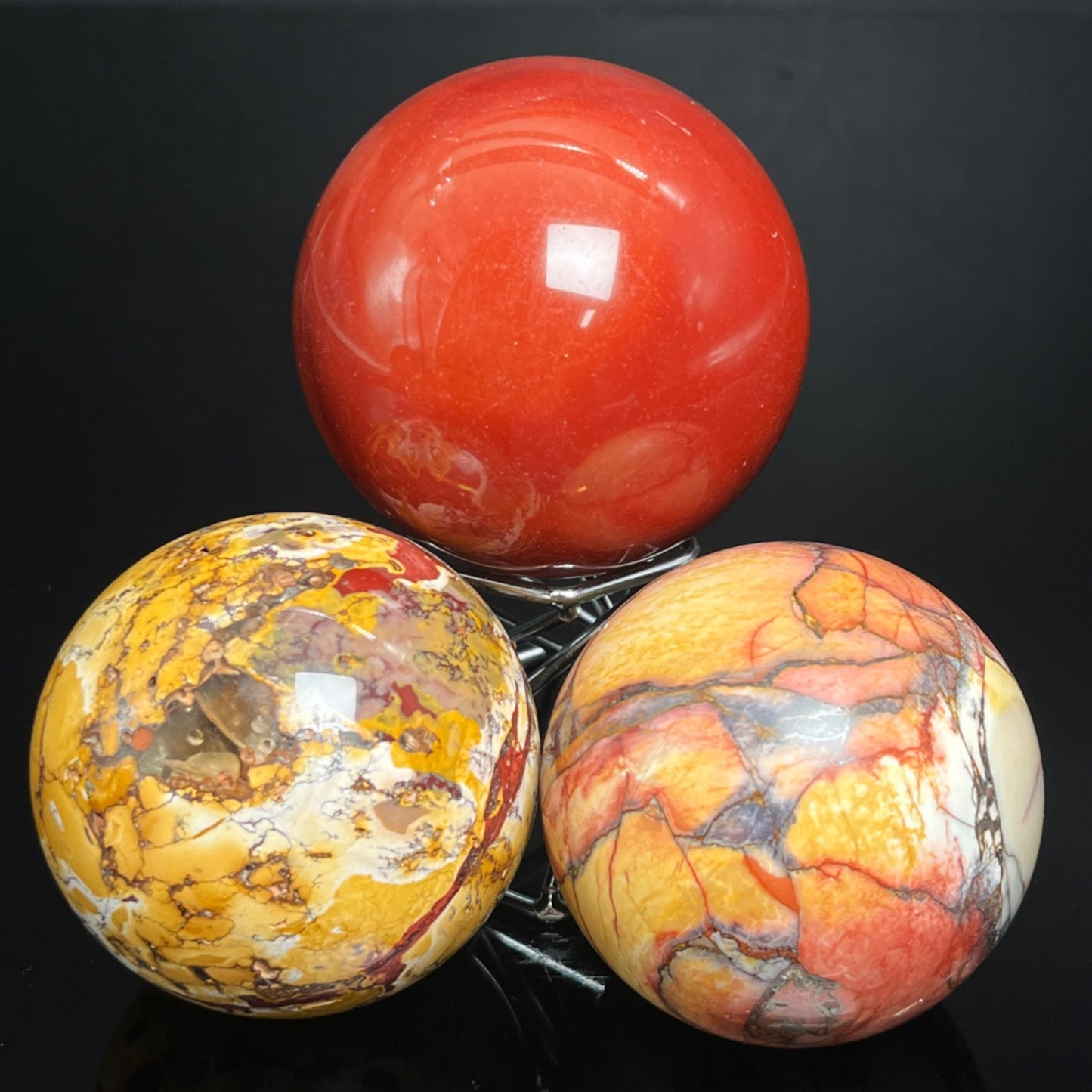 Natural Egg yolk stone ball Heal ing Gemstone Home Decor