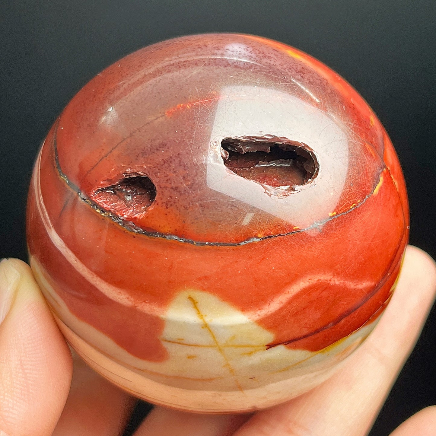 Natural Egg yolk stone ball Heal ing Gemstone Home Decor