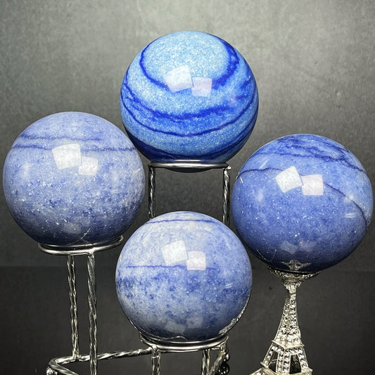 Natural Blue Dongling Ball Heal ing Gemstone Home Decor