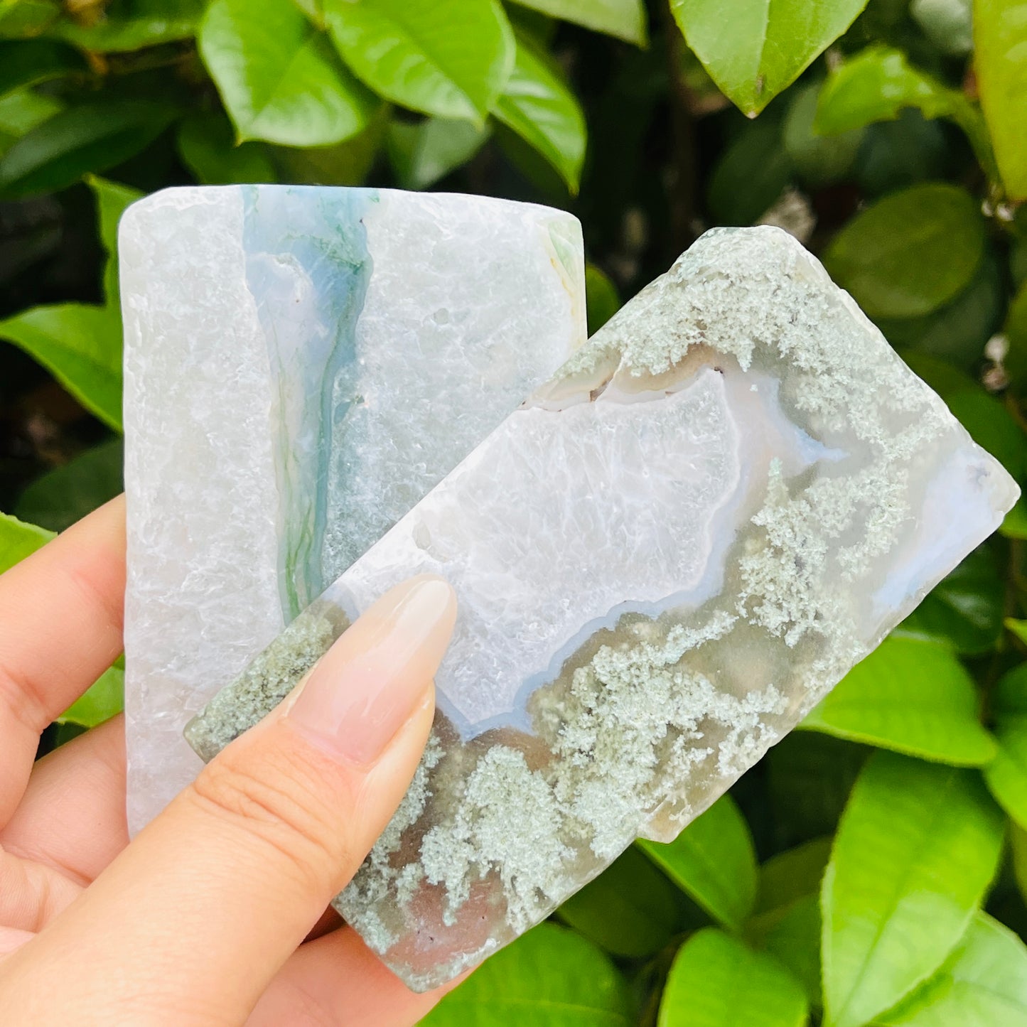 Natural Water grass agate flakes Heal ing Gemstone Home Decor