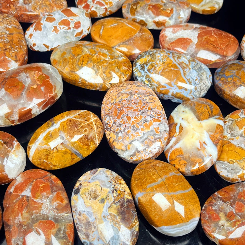 Natural Play with yellow cherry blossom agate Heal ing Gemstone Home Decor