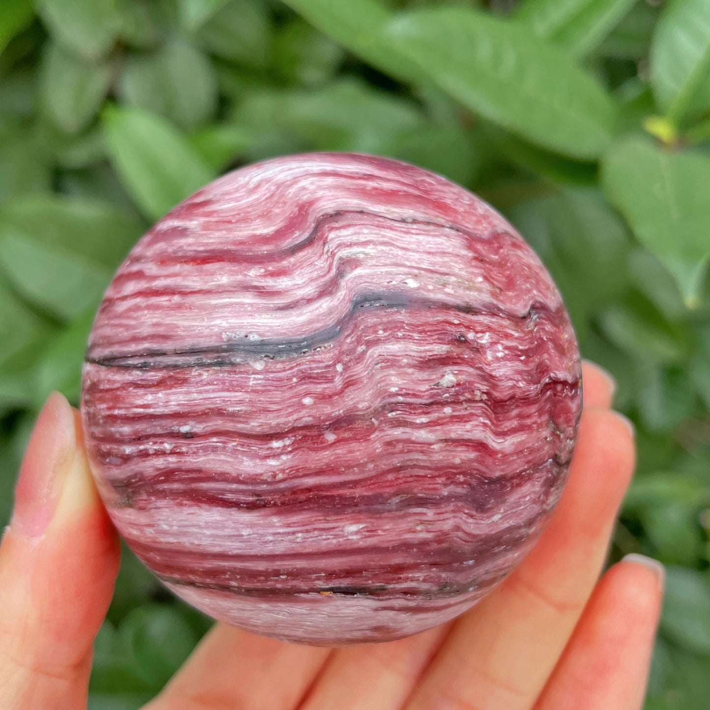 Pink mica sphere