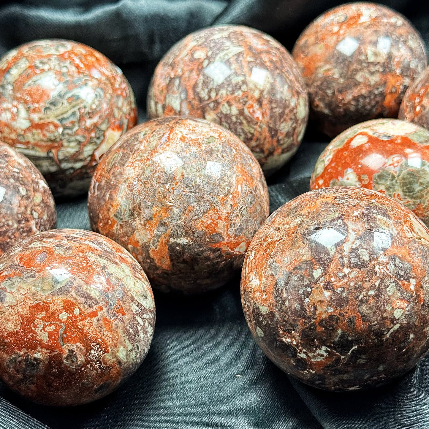 Natural Money agate ball Heal ing Gemstone Home Decor